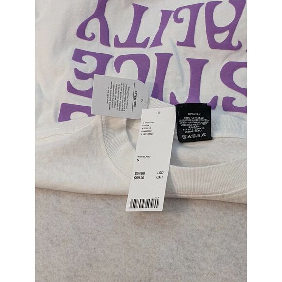 Obey Social Justice Peace Equality Long Sleeve T-shirt Small White Crew Neck NWT - Picture 6 of 7